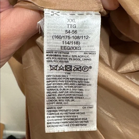 GAP Camel Top Coat, XXL - Picture 3 of 6